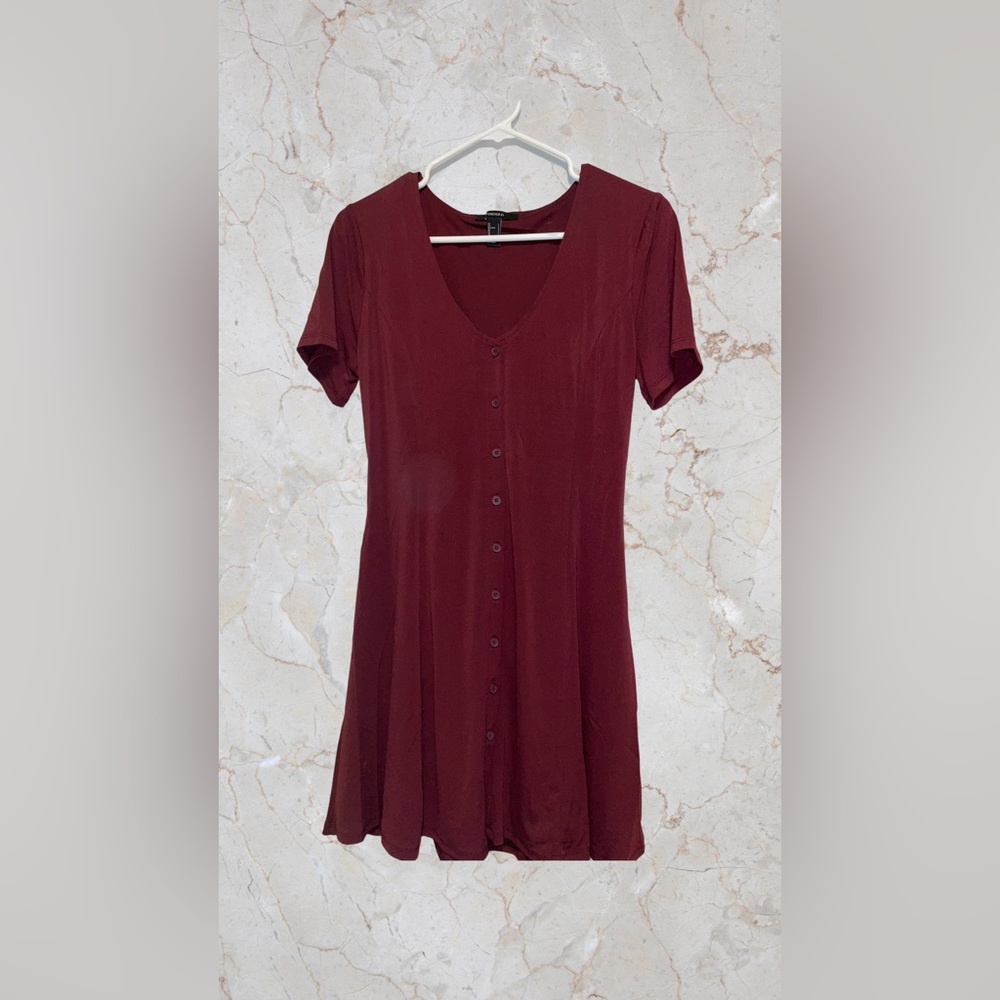 Burgundy mini dress